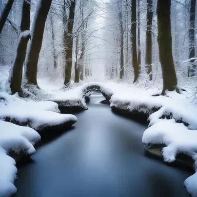Within the enchanted forest, the congelation of the stream created a mystical barrier that only the chosen one could pass through.