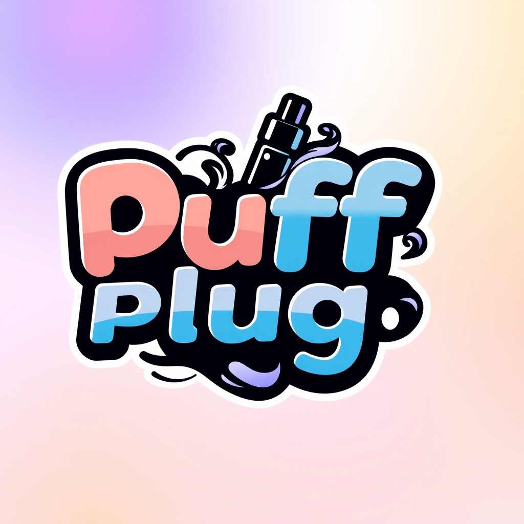 A stylish logo design for a vape selling business named 'Puff Plug'