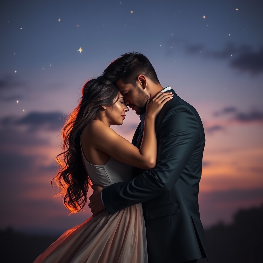 A dramatic and passionate scene depicting the tumultuous emotions of love and heartbreak