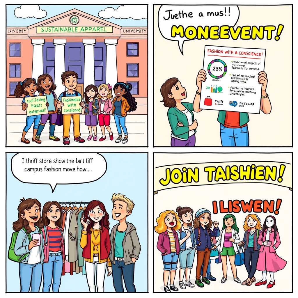 A vibrant comic strip featuring four panels