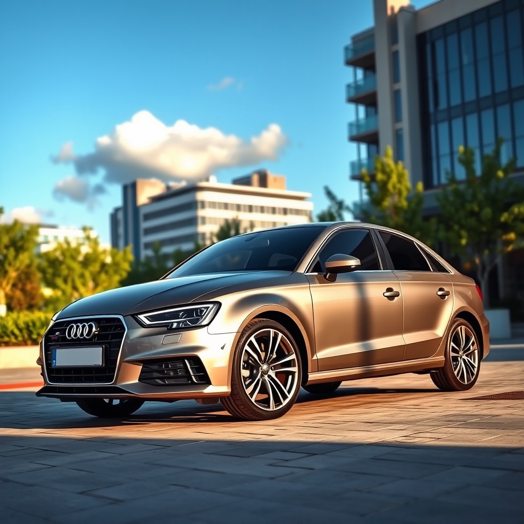 An Audi A3 8L, showcasing its sleek and compact design with its characteristic sporty demeanor