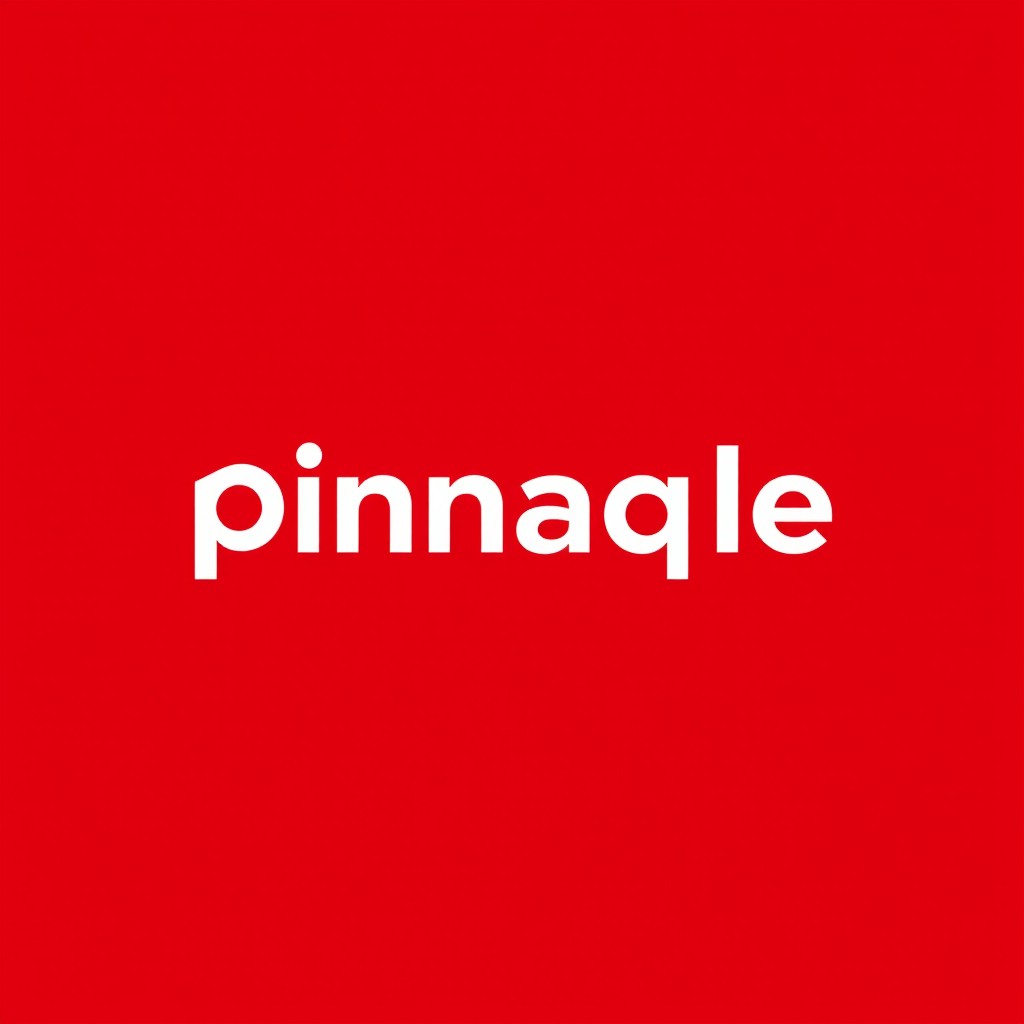 A simple, modern, professional, and minimalist logo featuring the text "Pinnaqle" in white on a solid red background