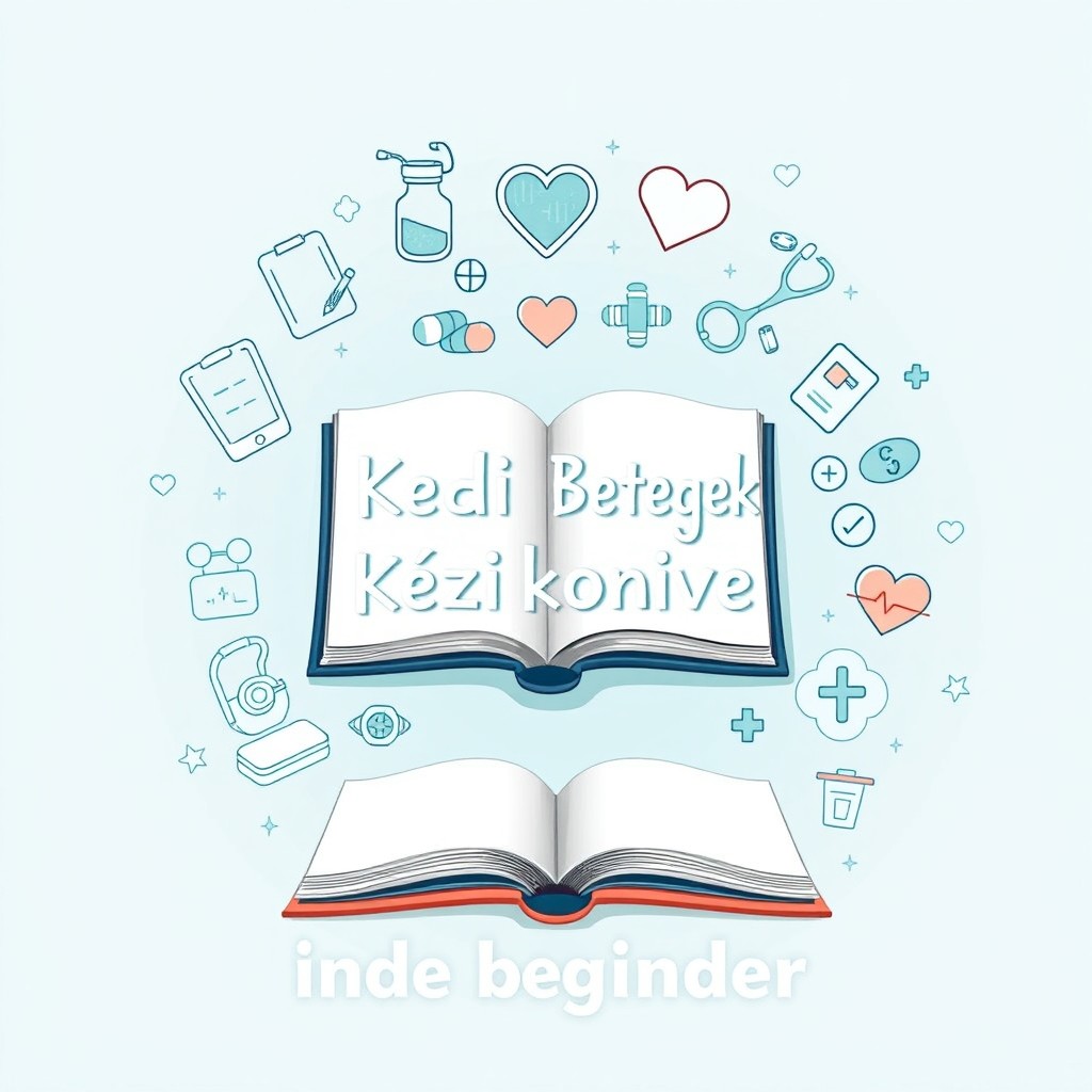 A detailed and beautifully illustrated cover design for a beginner's guidebook aimed at patients