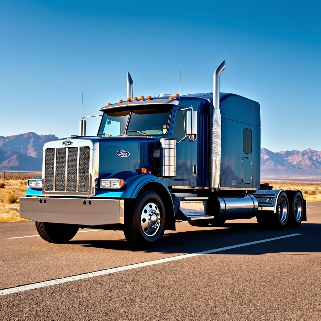 A modern 2026 Ford LTL 9000 semi truck, styled with a blend of classic charm and contemporary innovation