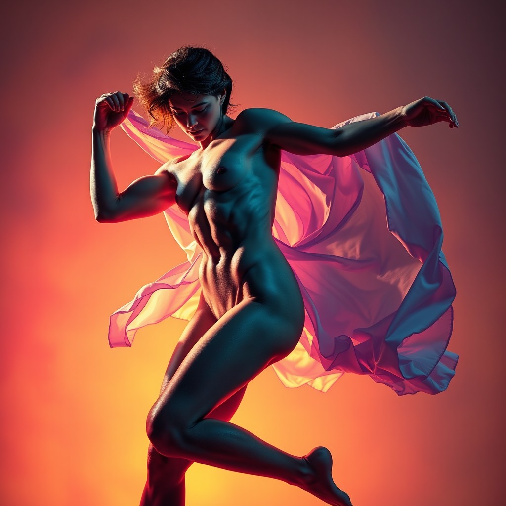 An artistic and imaginative representation of a body, showcasing the beauty and elegance of human form