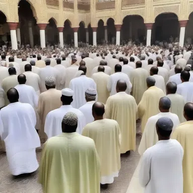 The pious congregation was taken aback when a tike entered the sacred place, disrupting the solemn atmosphere with their loud behavior.