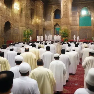 The pious congregation was taken aback when a tike entered the sacred place, disrupting the solemn atmosphere with their loud behavior.