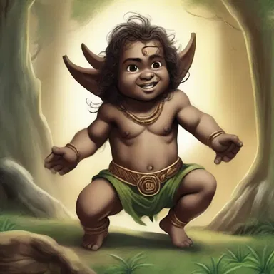 According to the ancient legends, a mischievous tike was responsible for causing chaos and upheaval among the gods.
