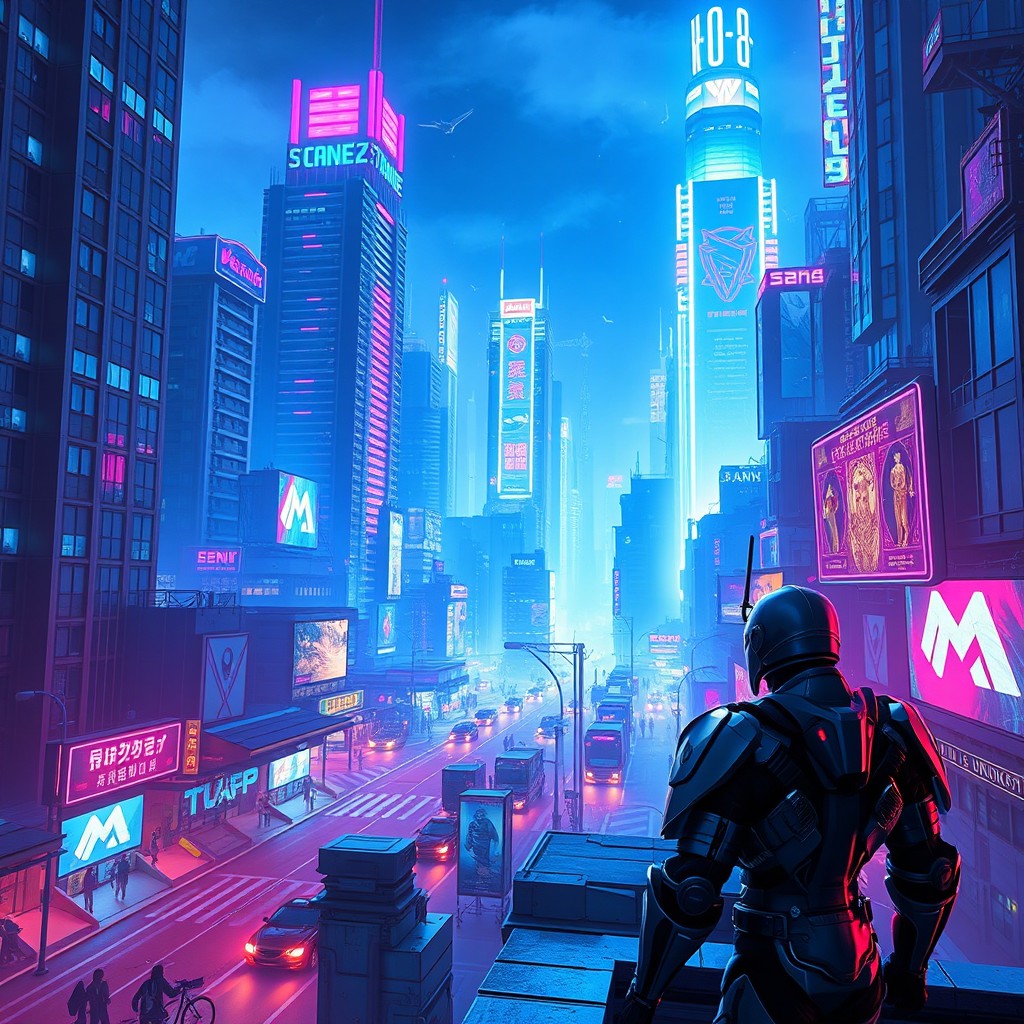 Cyberpunk Cityscape: A Night of Neon Adventure