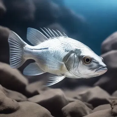 In the distant future, astronauts exploring an alien planet discovered a new species resembling the grey snapper, with captivating silver scales.