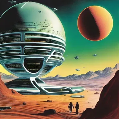 The novel explored a veritable futuristic world where advanced technology and interplanetary travel were common.