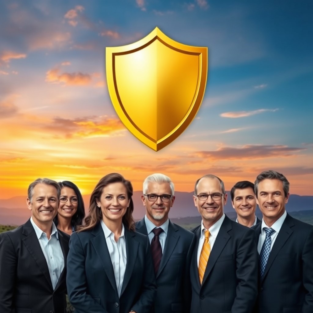 A realistic thumbnail for a YouTube video with a landscape aspect ratio of 16:9, featuring a group of good-looking business leaders in professional attire gathered together