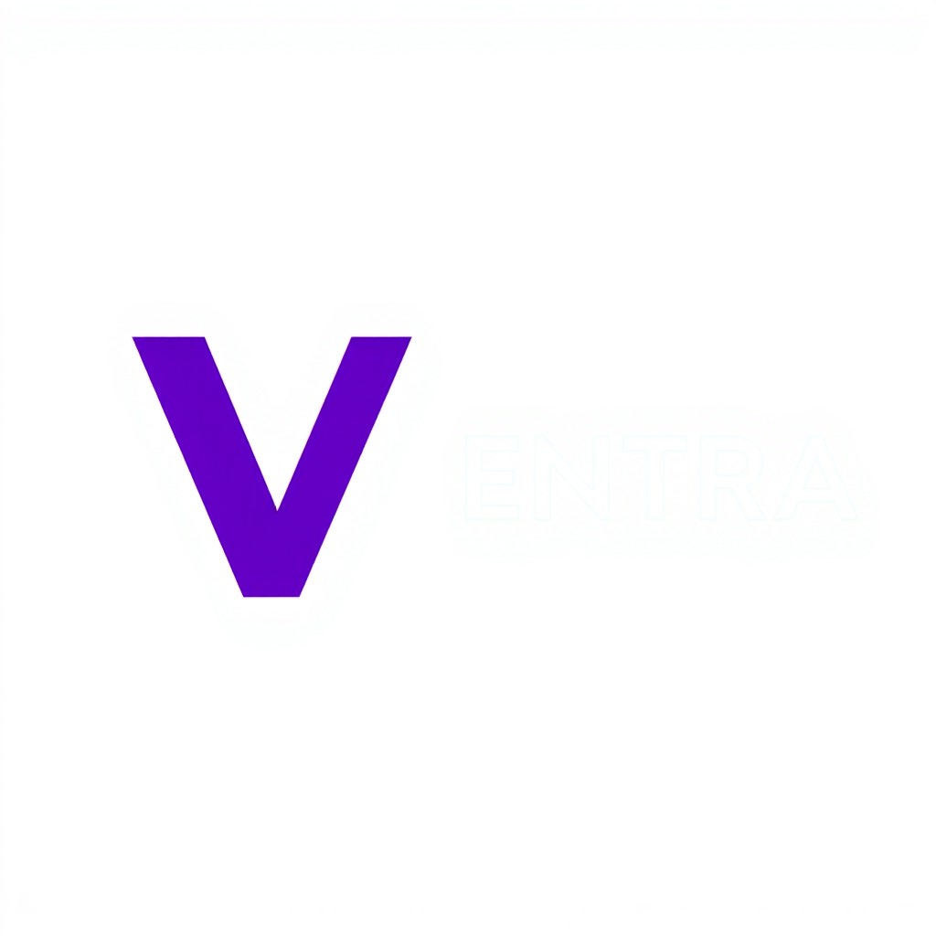 A stylized image featuring the letter 'V' in a bold, modern font, rendered in a vibrant purple color