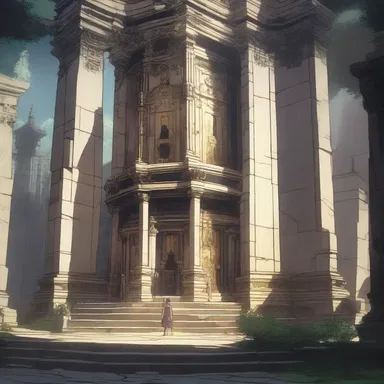 In a fantasy anime world, the mausoleum of the ancient king holds a hidden power waiting to be unleashed.