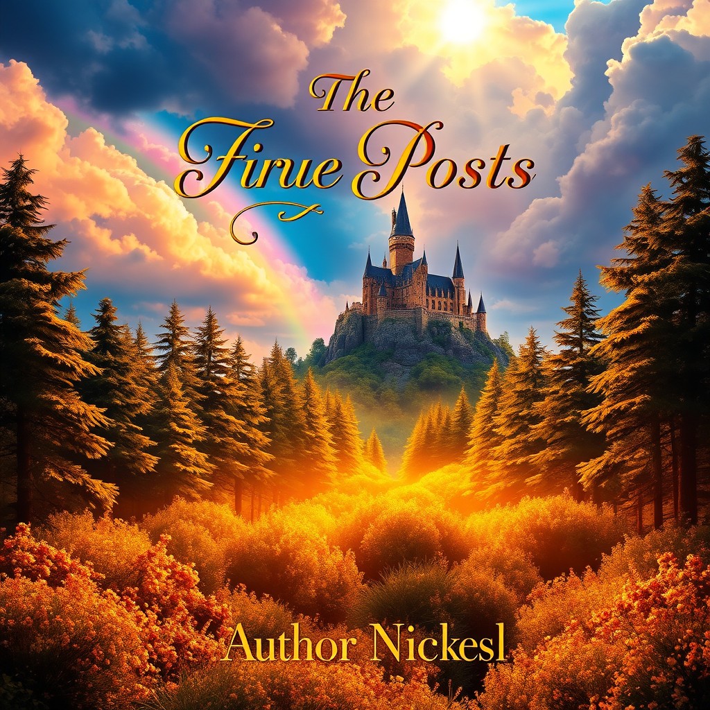 A vibrant and captivating book cover featuring a fantasy landscape