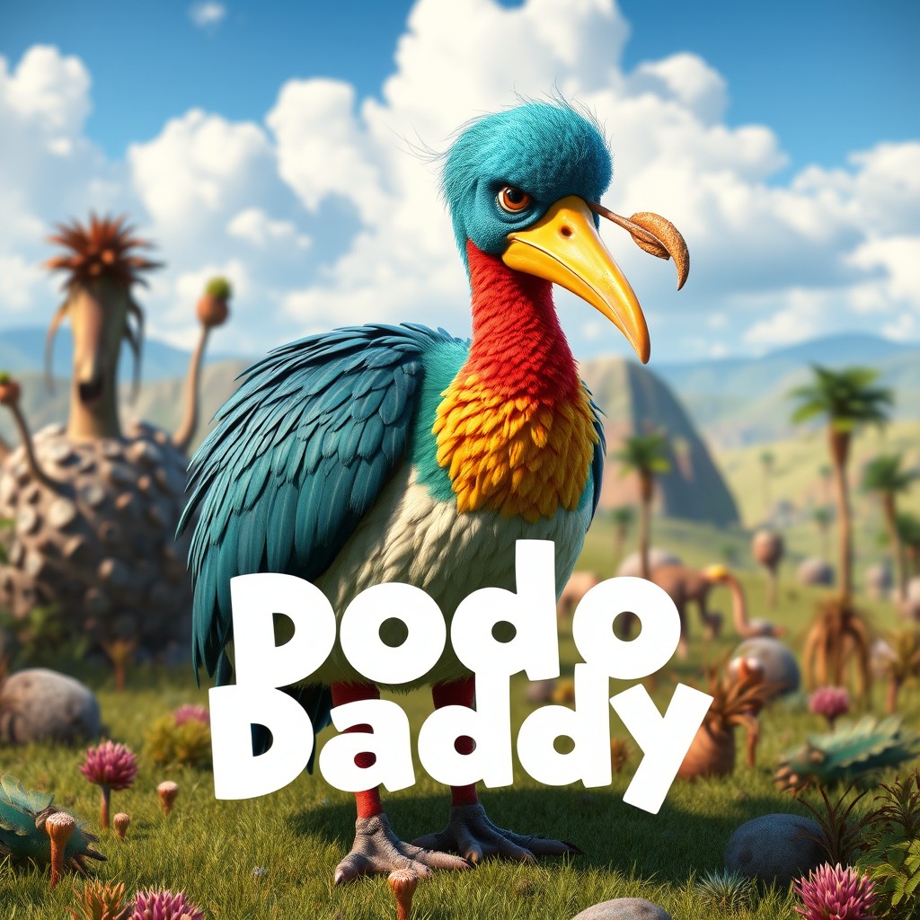 Dodo Daddy: A Vibrant Prehistoric Journey with AI Art