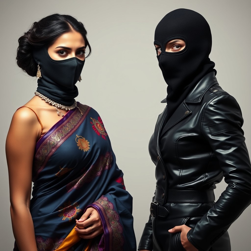 A captivating scene featuring two women