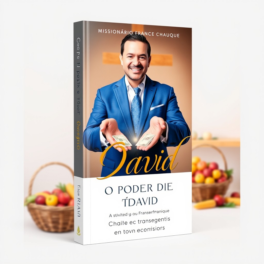 A minimalist and professional book cover design for a Christian faith book titled 'O Poder de Dar', written by Missionário France Chauque