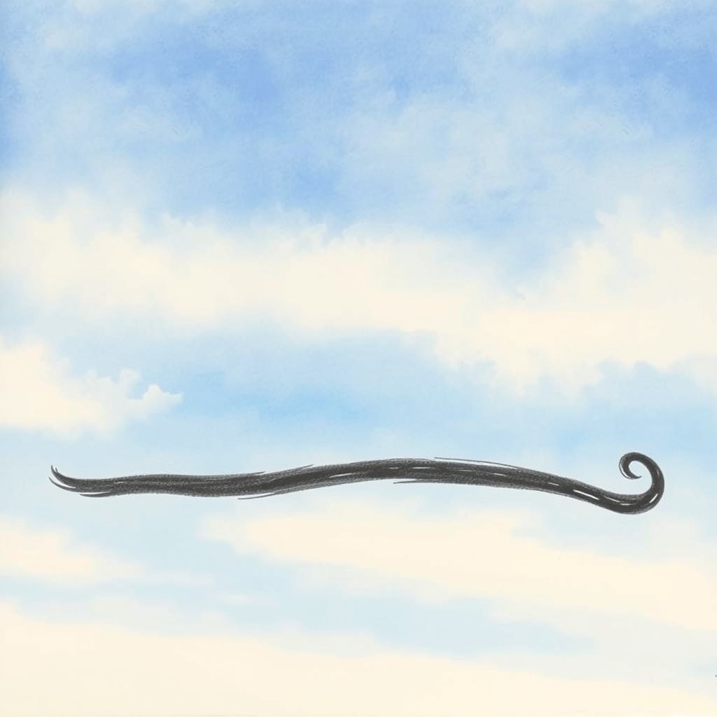 A beautiful sky background painted in pencil with a soft, smooth gradient of light blue hues, creating a serene atmosphere