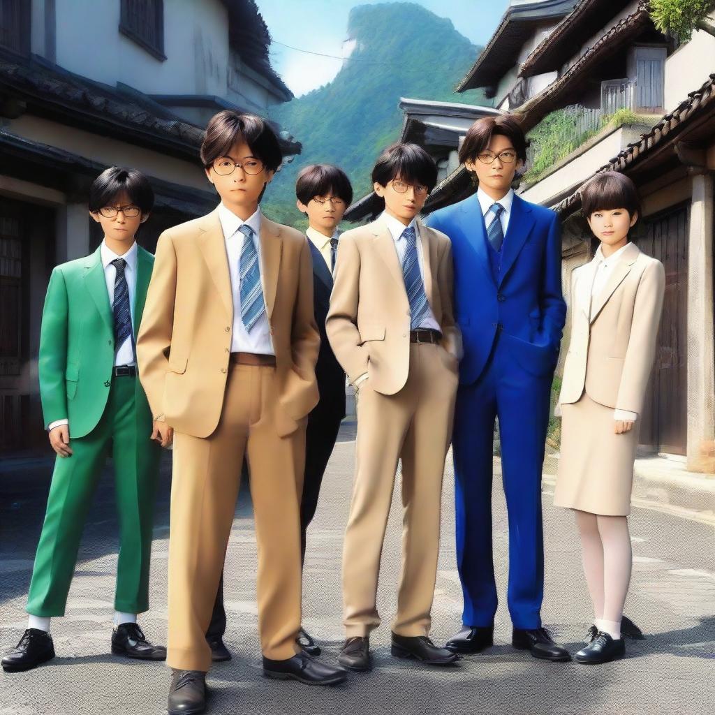 Live action cast of the Detective Conan series in a mystery setting