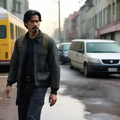 The protagonist in the movie takes a precaution to ensure his safety in a dangerous situation.