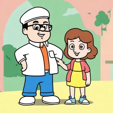 In the cartoon show, the character always takes a precaution to avoid any harm or danger.