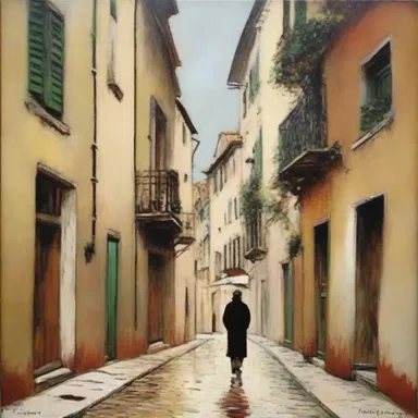 The artist used the entr'acte as a moment of reflection and transition in their painting.