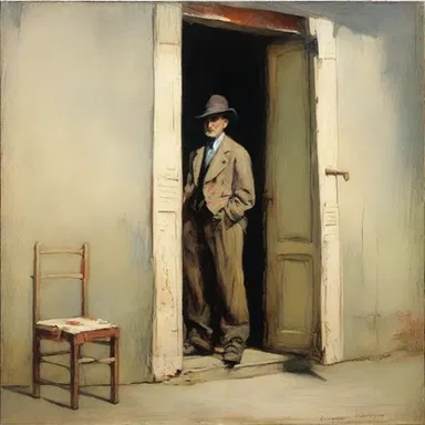 The artist used the entr'acte as a moment of reflection and transition in their painting.