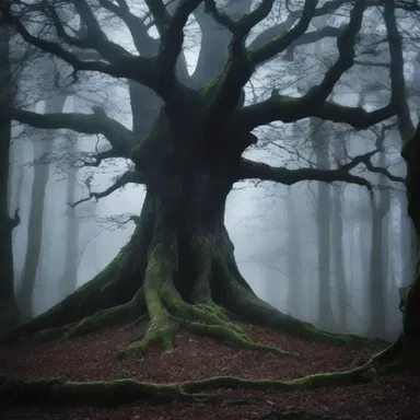 In the fantasy novel, the dark magic used by the antagonist had an earthy effect, causing grotesque and crude forms to appear in the enchanted forest.