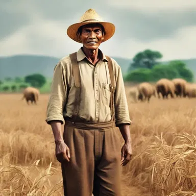 The movie showcased the life of a simple farmer who becomes an earthy hero and leads his people to defeat a powerful enemy.