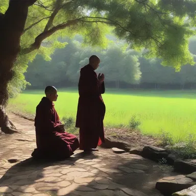 The monks sought solace in the earthy beauty of the secluded monastery, finding spiritual connection through their connection to nature.