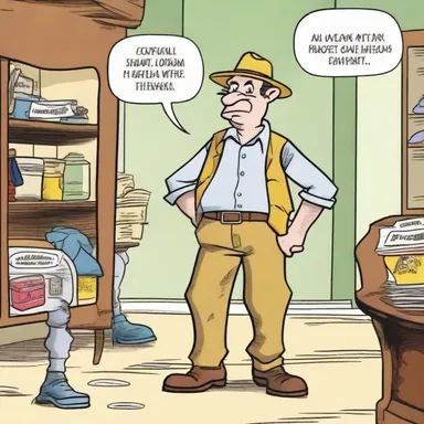 The comic strip portrays an earthy character who is always seen wearing practical clothing and using common sense to solve problems.