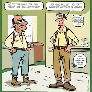 The comic strip portrays an earthy character who is always seen wearing practical clothing and using common sense to solve problems.