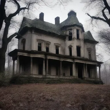 The horror movie had an earthy atmosphere, with its eerie setting in an old, crumbling mansion.