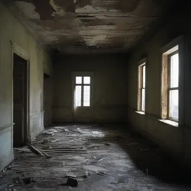The horror movie had an earthy atmosphere, with its eerie setting in an old, crumbling mansion.