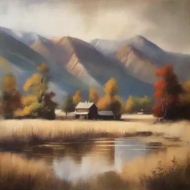 The artist captured the earthy colors of the landscape in their painting, giving it a natural and rustic feel.