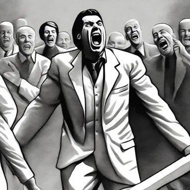 As the antagonist reveled in his glee, his victims screamed in horror and despair.