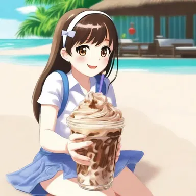 In the novel, the main character enjoyed a refreshing frappe on a hot summer day.