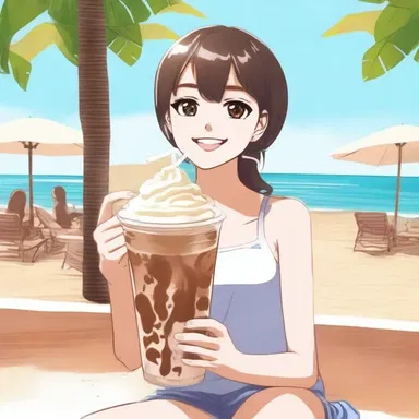 In the novel, the main character enjoyed a refreshing frappe on a hot summer day.
