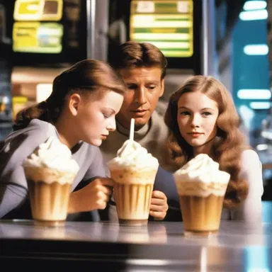 In the science fiction novel, the characters enjoyed sipping on frappes made with futuristic ingredients.