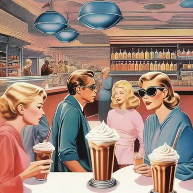 In the science fiction novel, the characters enjoyed sipping on frappes made with futuristic ingredients.