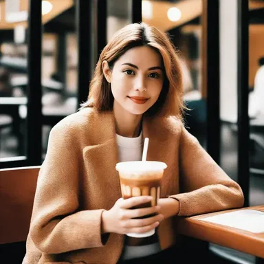 In the movie, the main character sat at a café and savored a frappe while contemplating their next move.