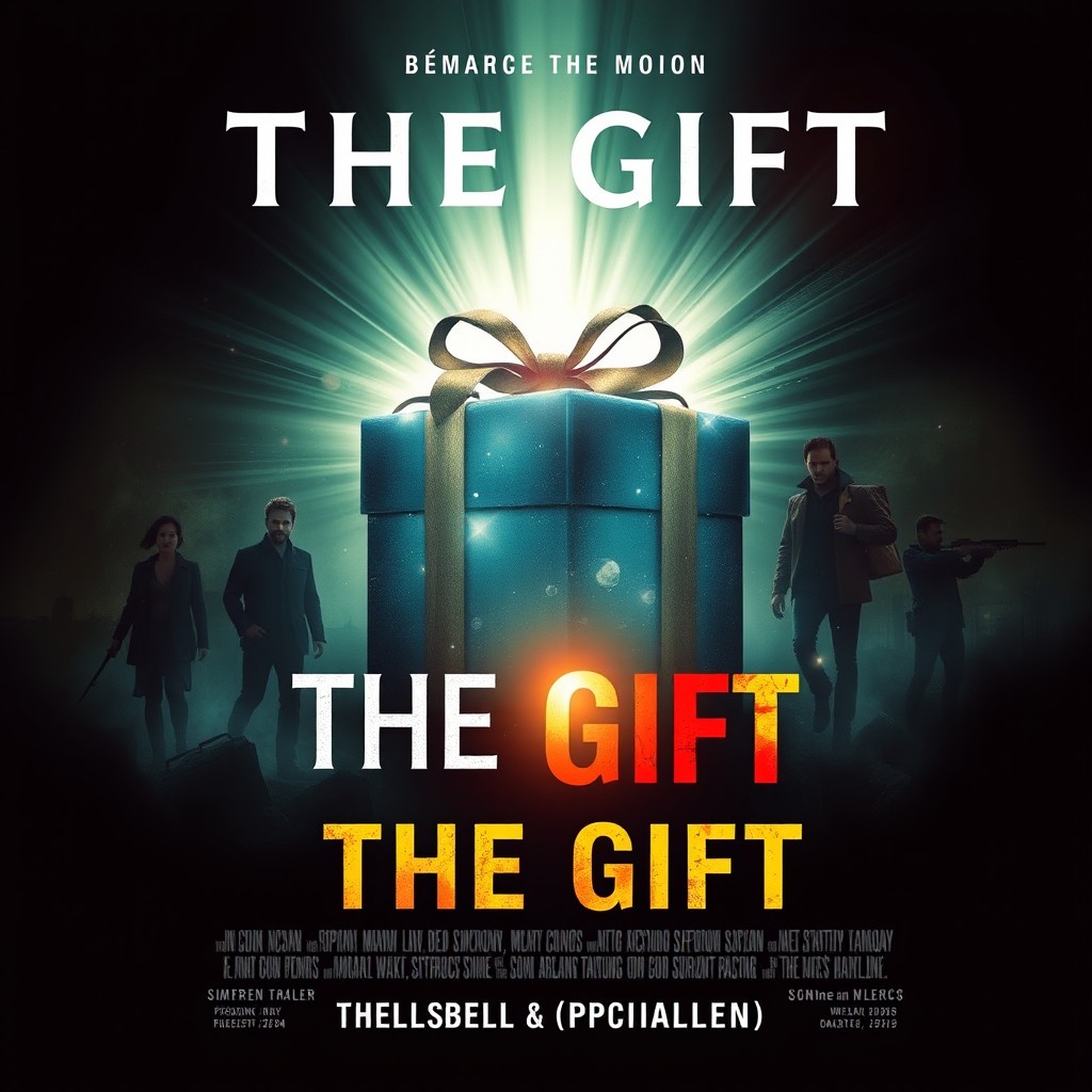 Create a promotional poster for social media for the trailer of the movie 'The Gift'