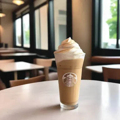 The trendy cafe served their signature frappe in a stylish, Instagrammable glass.