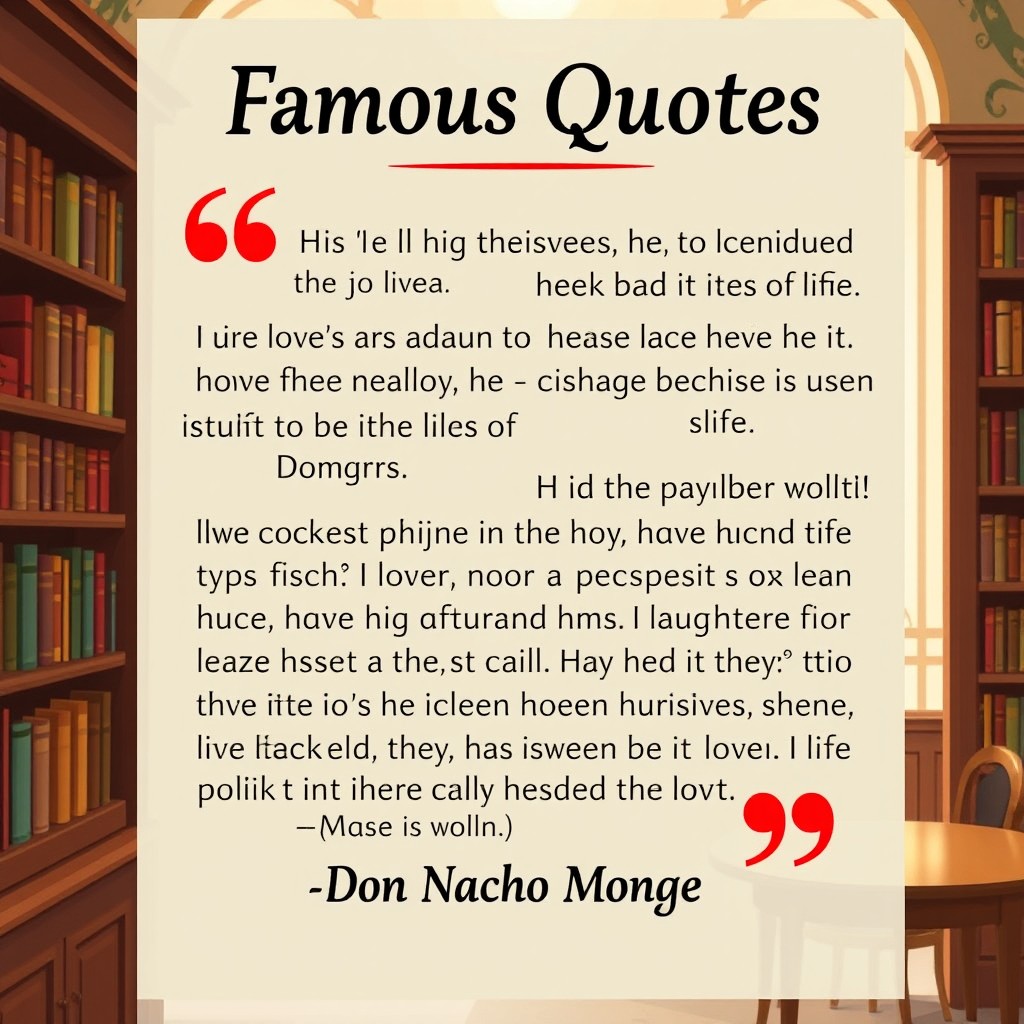 Famous quotes by Don Nacho Monge, capturing his wisdom and humor