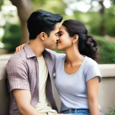 Their love story had a time lag between their first meeting and their eventual reunion.