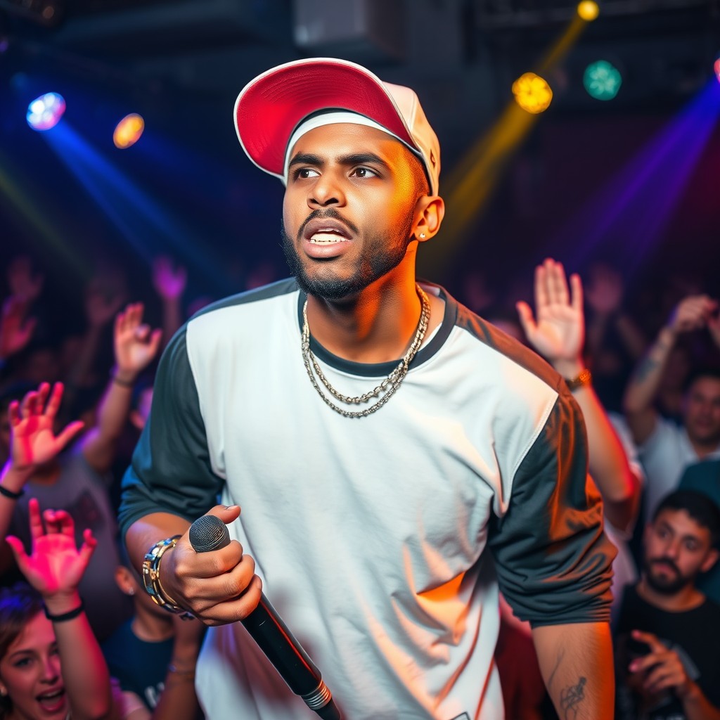A stunning portrait of Arkano, the talented Spanish freestyle rapper known for his lyrical prowess and engaging performances