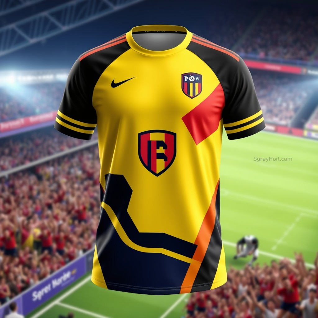 A stylish and modern jersey designed for sports enthusiasts, featuring vibrant colors and unique patterns