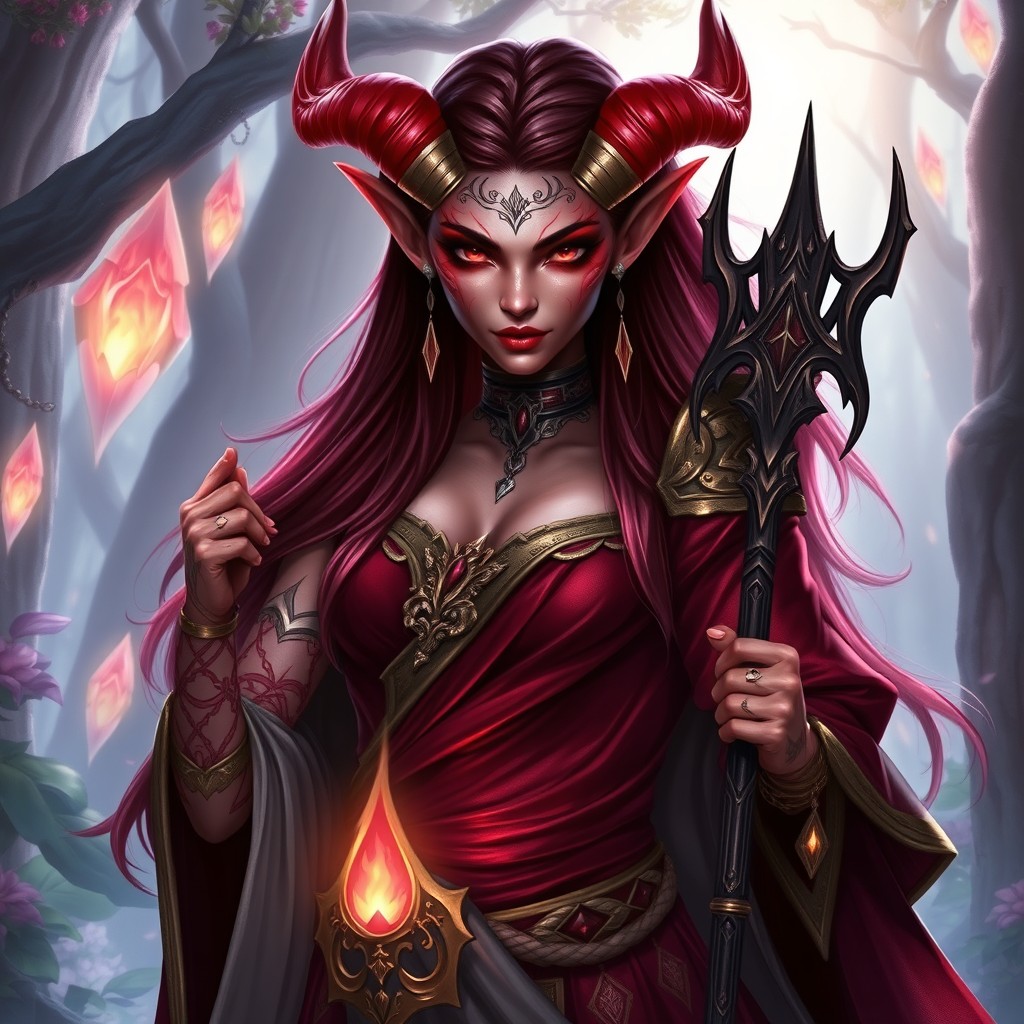 A fierce and captivating blood elf, showcasing their iconic features such as elongated ears and ethereal beauty