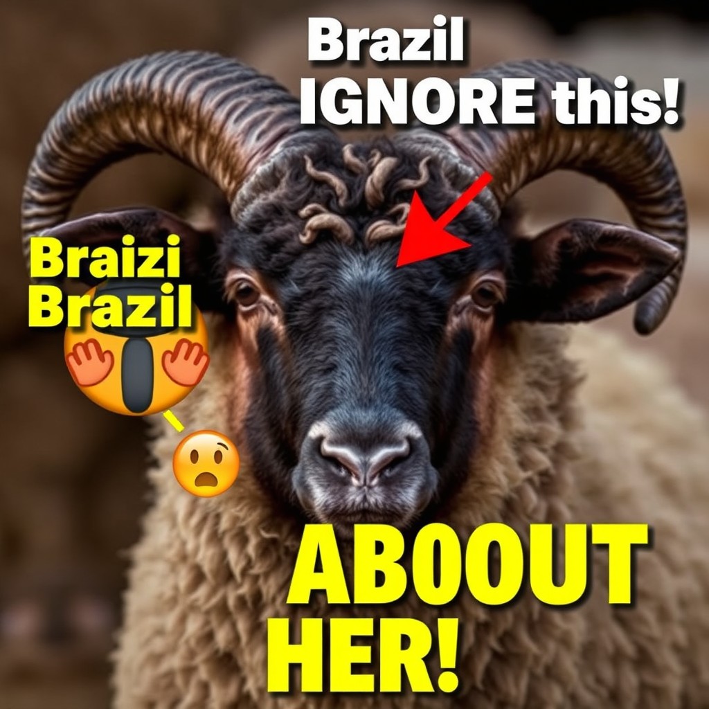 A Hebridean sheep prominently featured, showcasing its impressive dark horns and exotic appearance